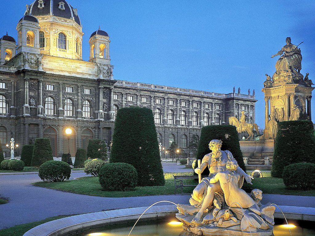 Austrian Garden at Twilight, Vienna